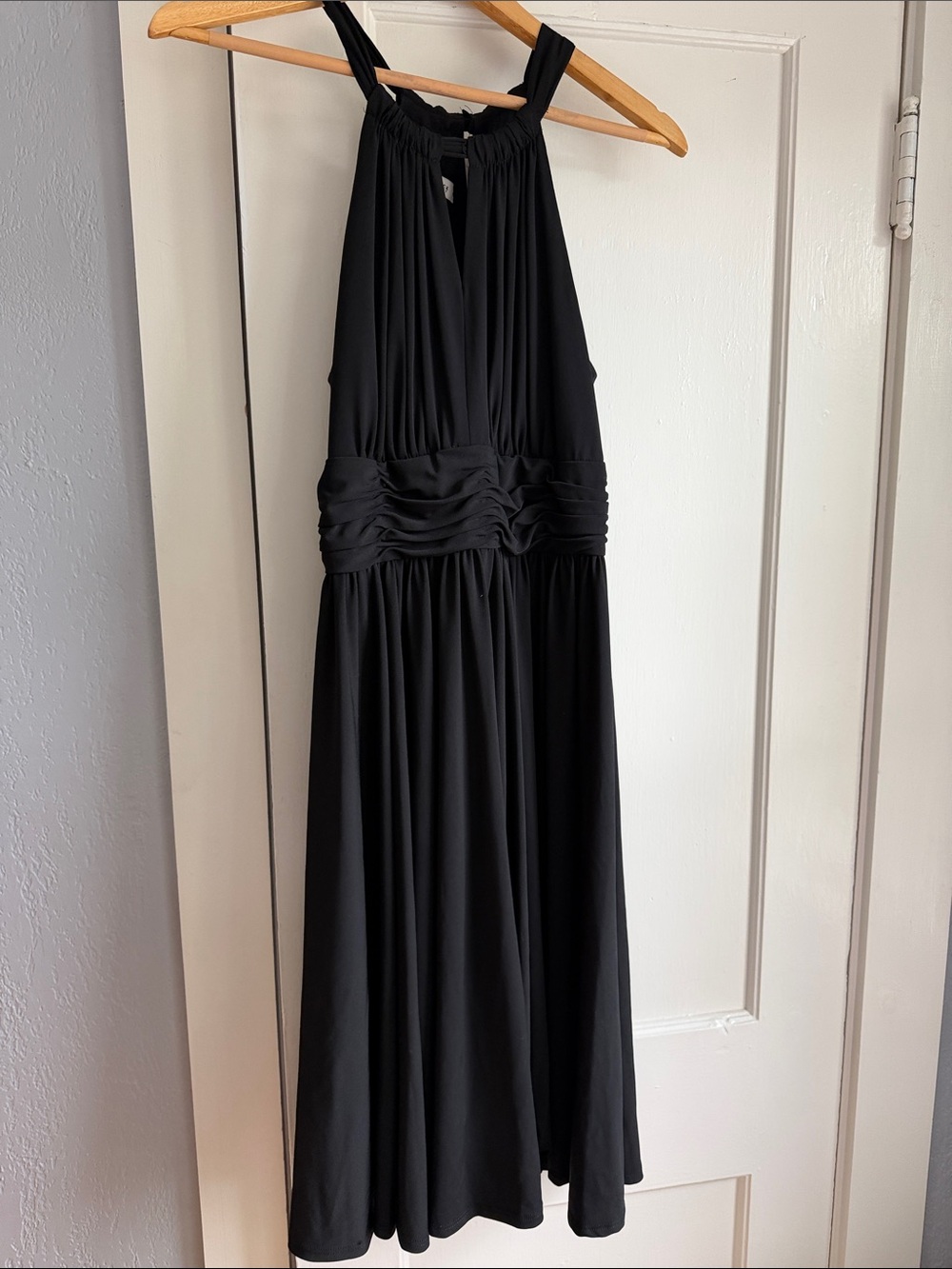 White House Black Market Black Halter Midi Dress